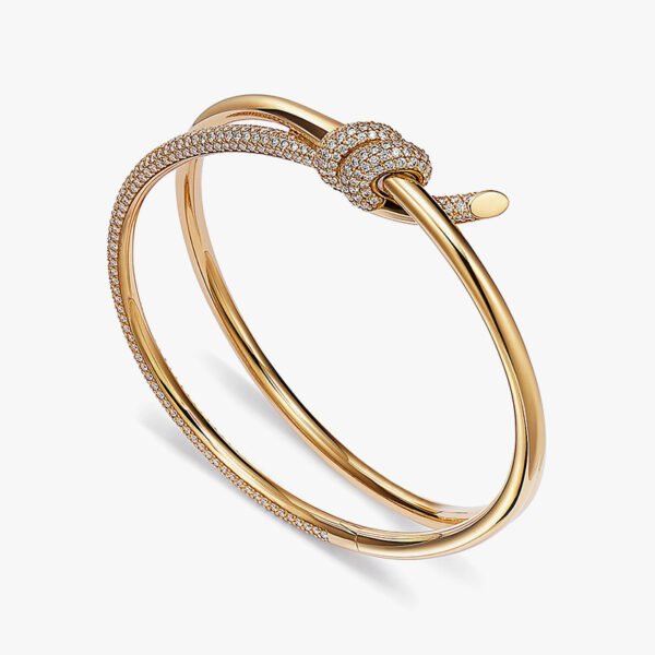 N1 Narrow Hinged Bangle Gold