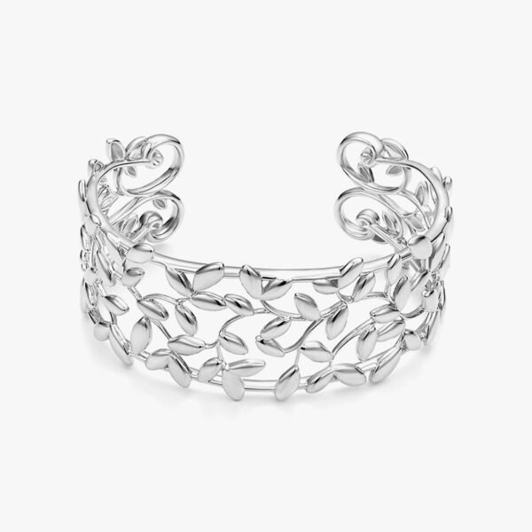 Olive Leaf cuff sterling silver